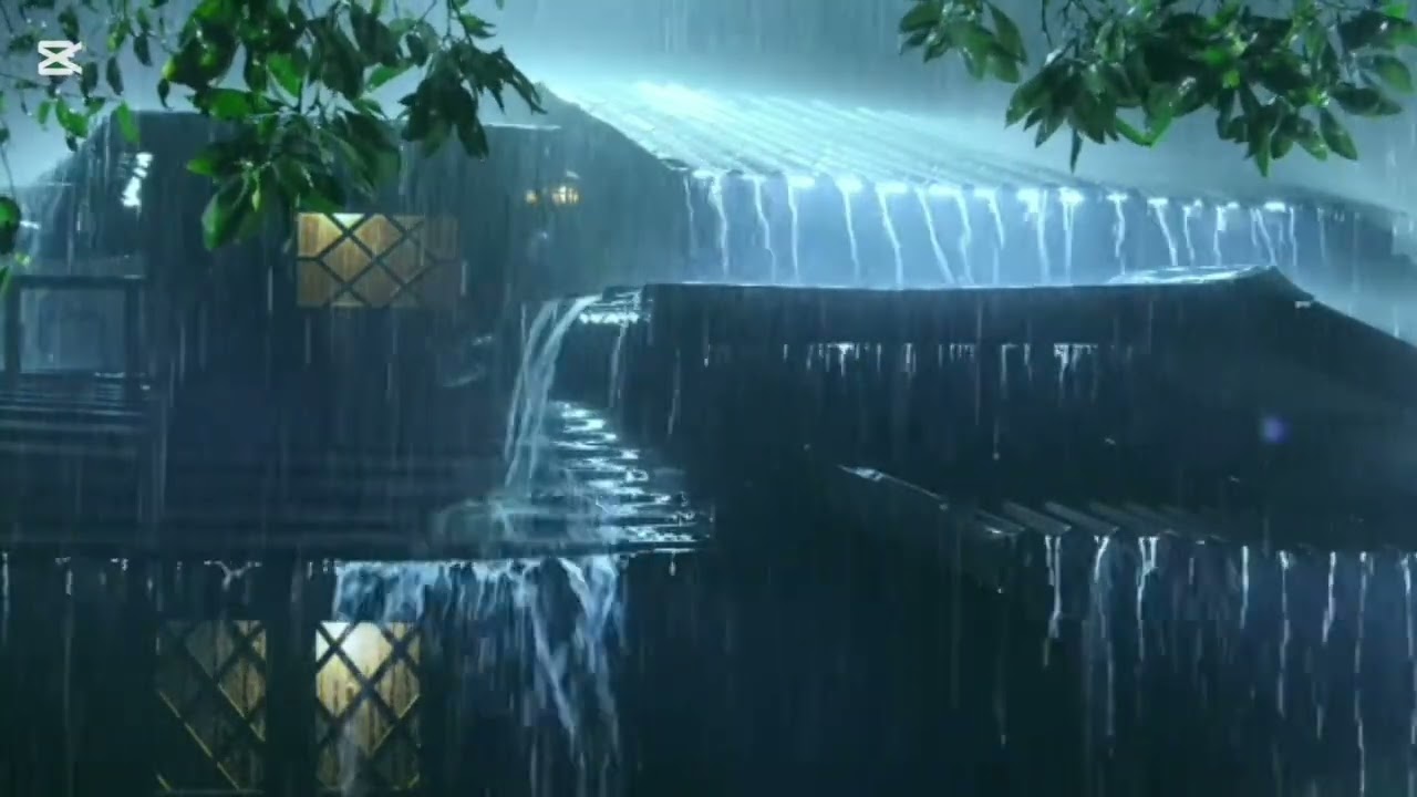 Drift off to Sleep with Torrential Rain||Night Sleep 0.9||#rain 