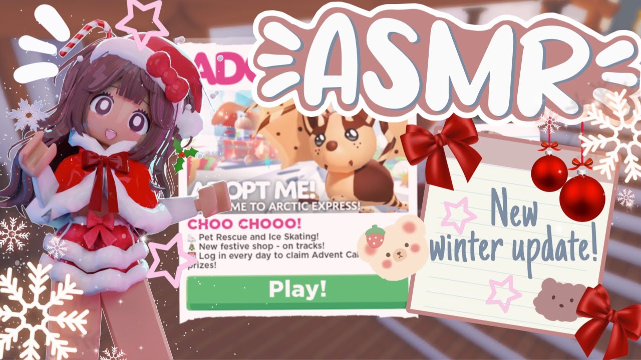 ROBLOX ASMR❄ Playing the adopt me winter update! whispered rambling on my thoughts!🎄☃