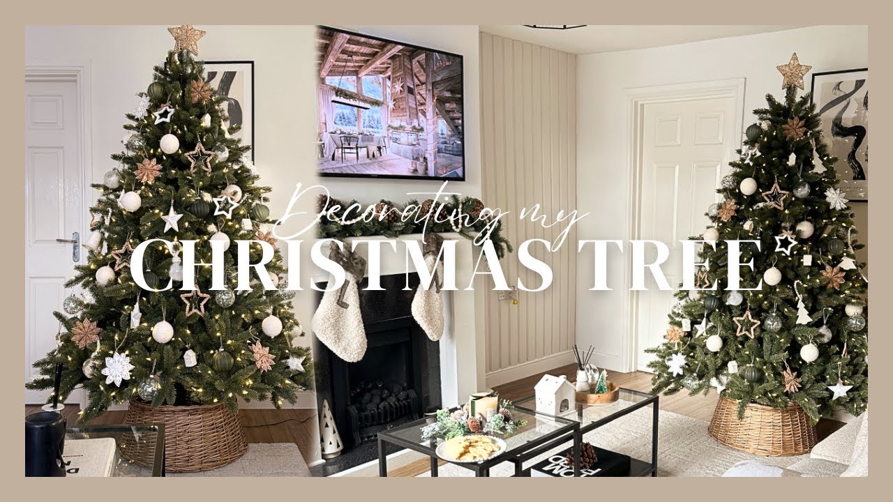DECORATING MY CHRISTMAS TREE 2023 | Minimal, neutral + scandi christmas theme! ✨