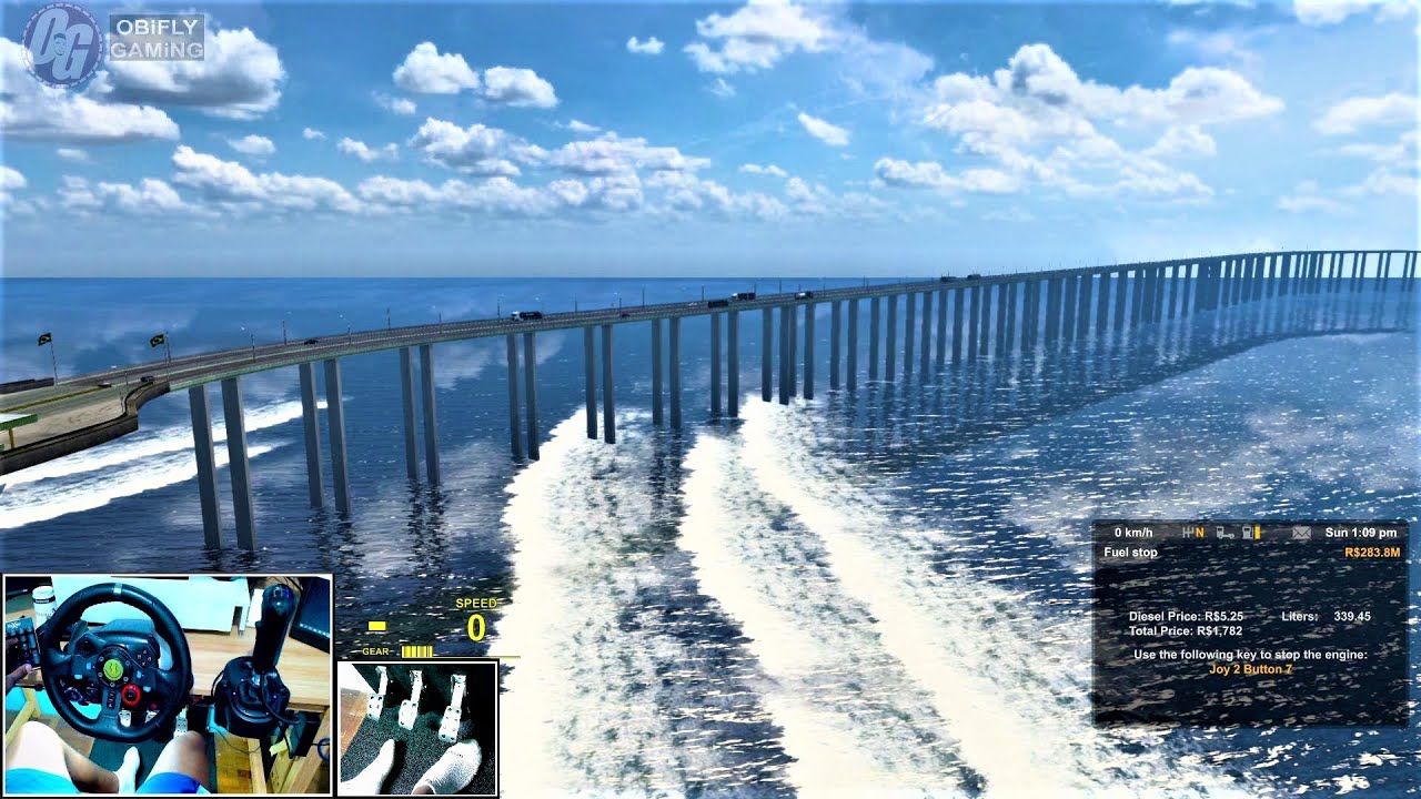 Across the Atlantic ETS2 Mapa EAA Longest world Bridge road connection, Portugal to Brazil