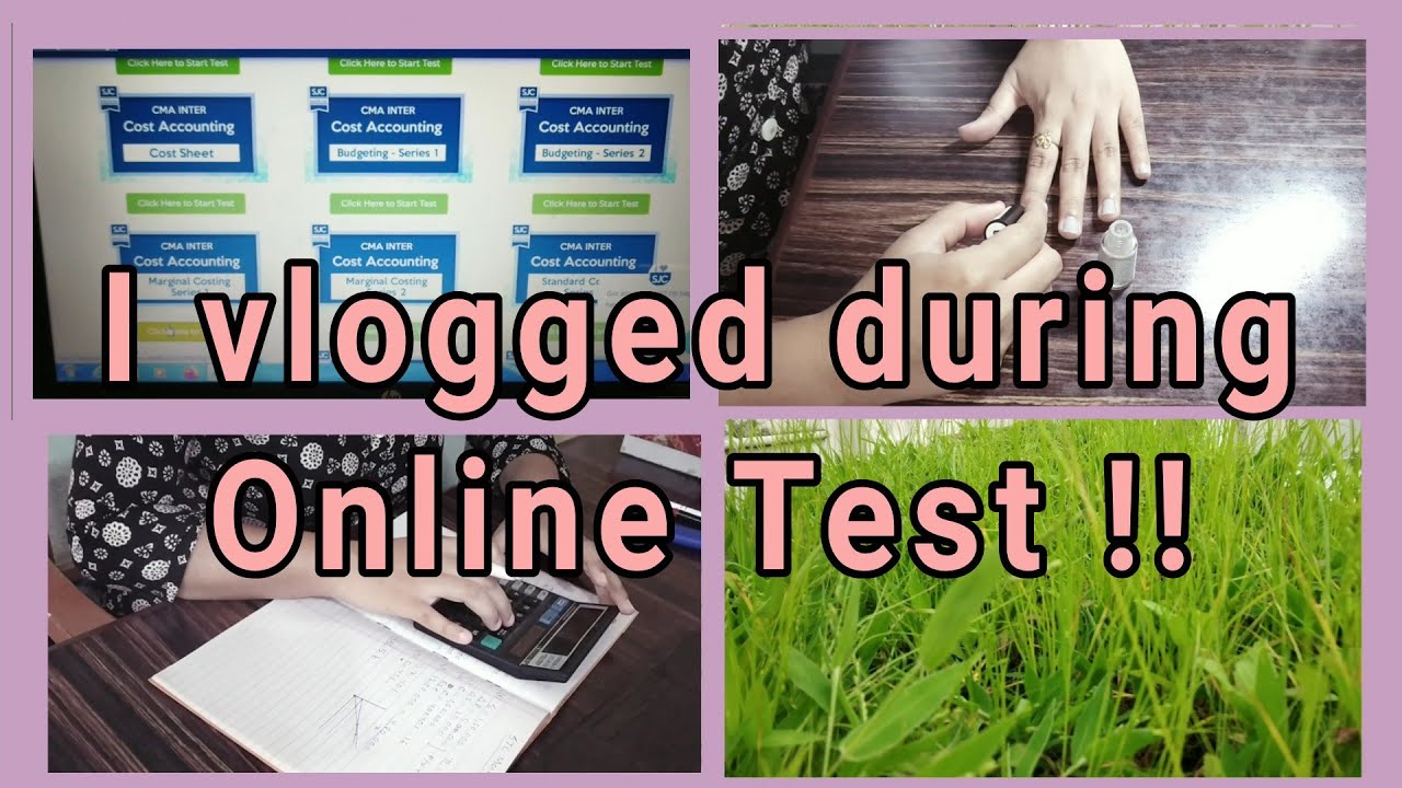 CMA Inter VLOG 🎓✍️|| Online Mock Test 🔥 || A vlog by a CMA Student || The Witty Turtle 😀 ||