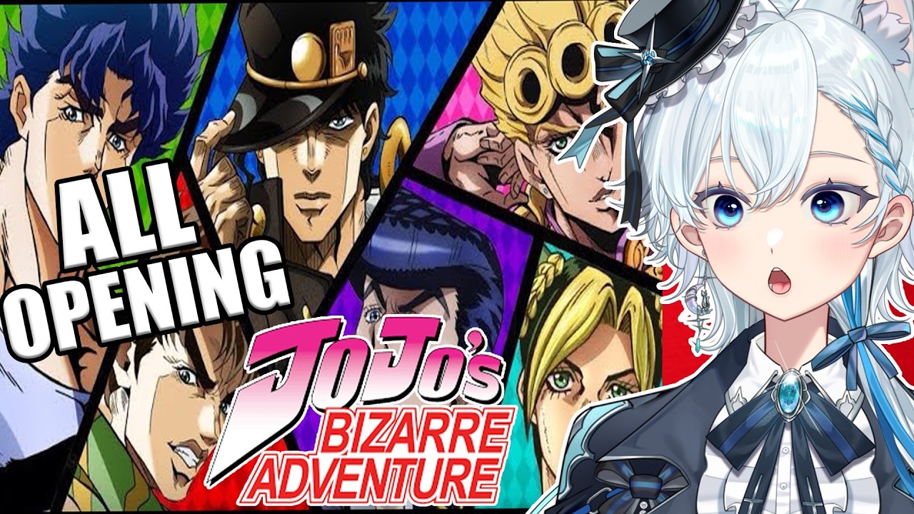 Vtuber Reacts to ALL JoJo's Bizarre Adventure All Openings FOR THE FIRST TIME! | 1 - 12
