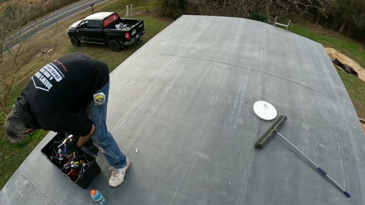 (HOW TO) Repair Single Wide Mobile Home Trailer Roof Training Video