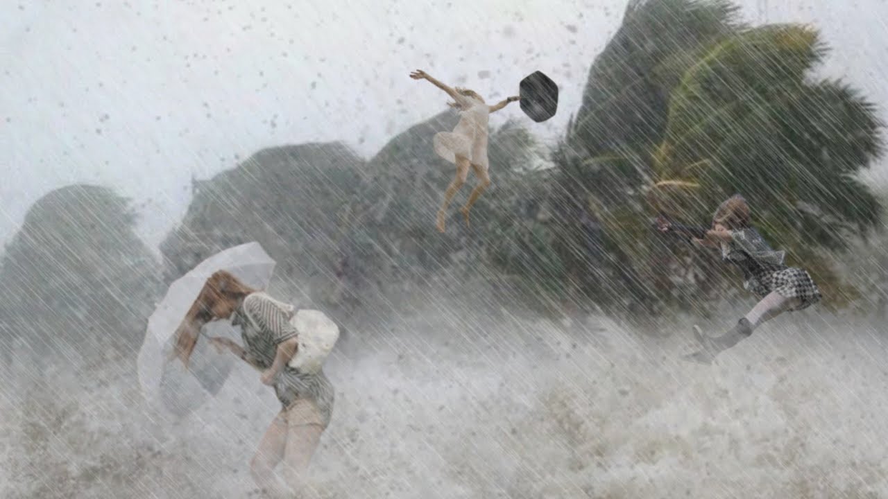 Indonesia Devastated by Giant Hurricane! Monster Storm Strikes Village in Indonesia