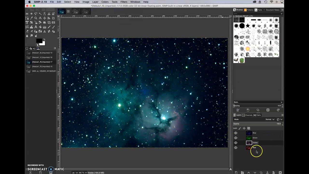 Convert FITS file into a colour image using GIMP - macOS Tutorial