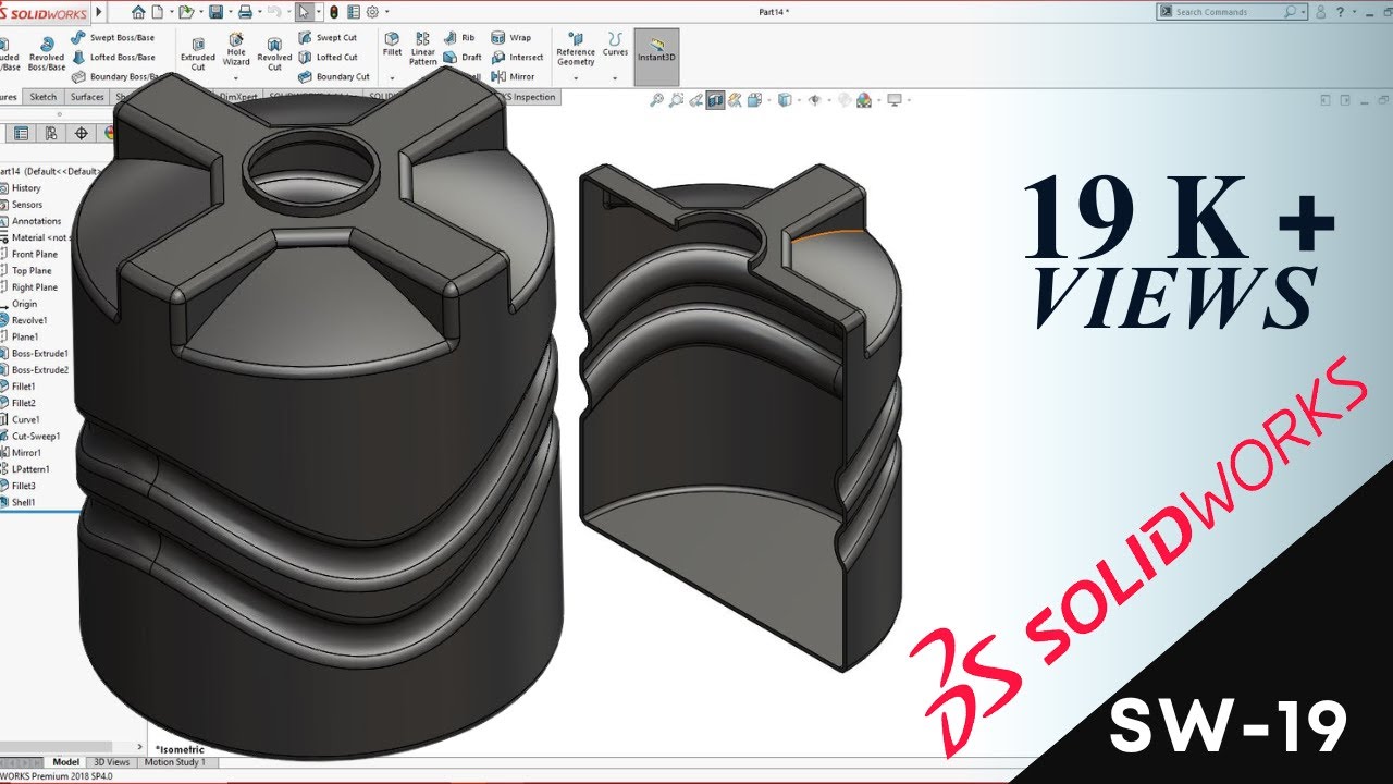 Modern Water Tank in Solidworks