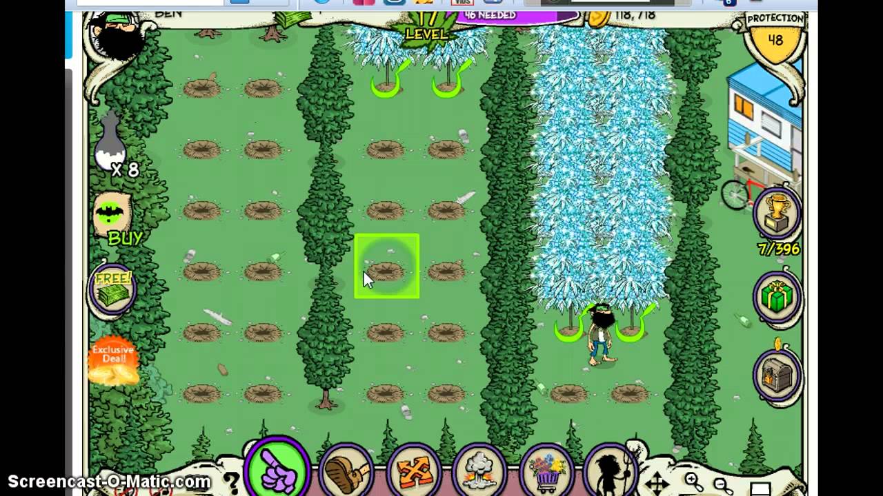 Game play of pot farm on facebook