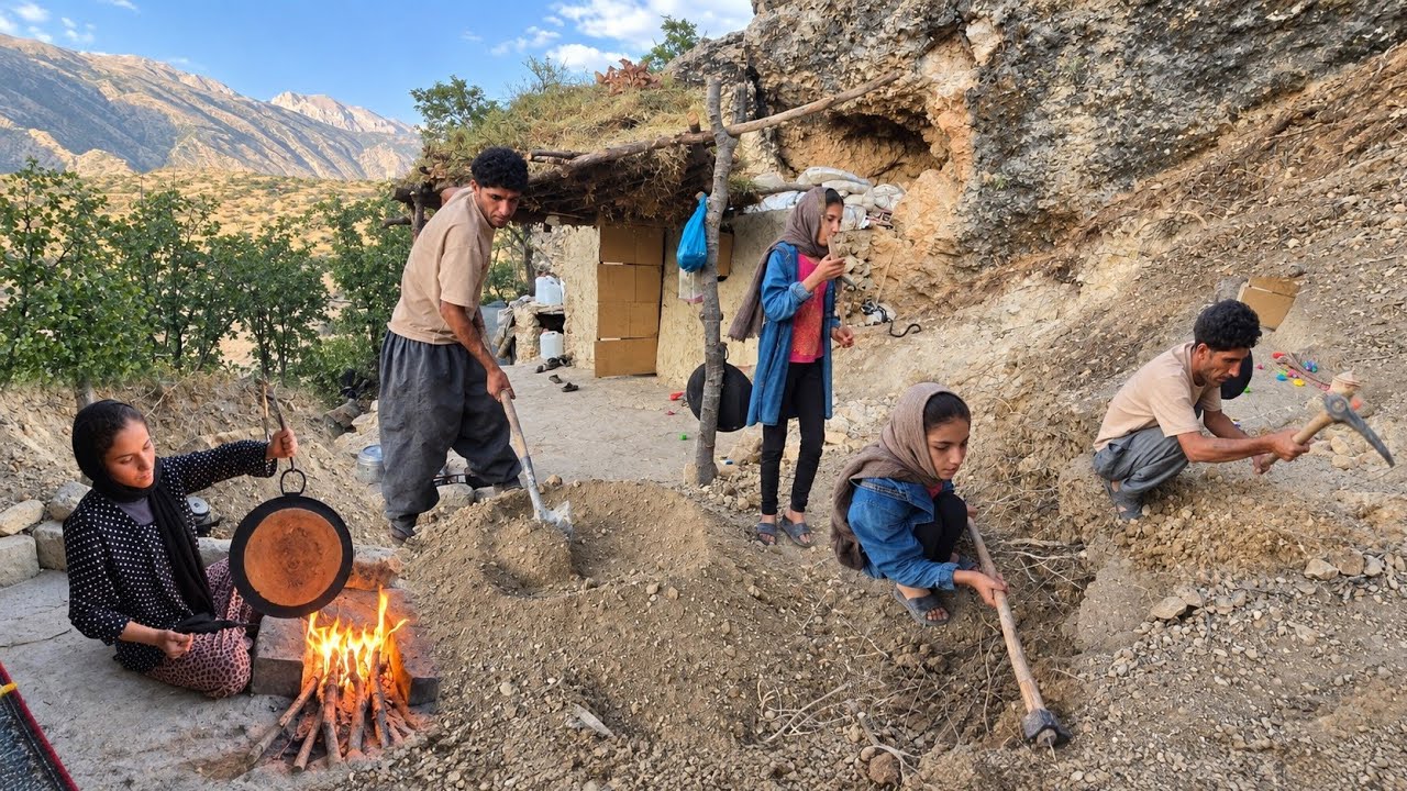 🥇🔥 Real Cave Life in the Wild Mountains | A Family's Daily Fight to Build a Better Home 🏡⛰️