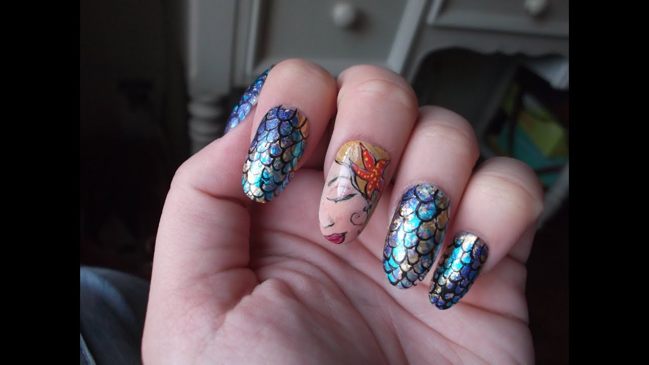 How to be a Mermaid..Nails tutorial