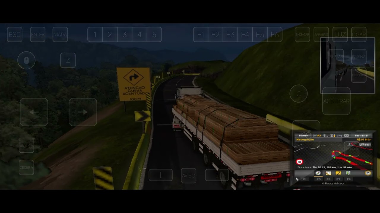 EURO TRUK SIMULADOR 2 JOGANDO NO CELULAR 📱
