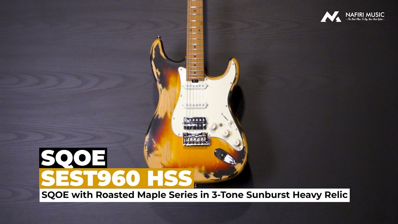 SQOE SEST960 HSS in 3 Tone Sunburst Heavy Relic