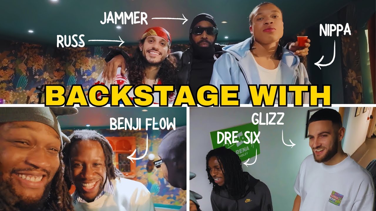 Russ Drops Gems Backstage @London Arena Show With Jammer, Nippa, Dre Six, Glizz & Benji Flow - IAMTV