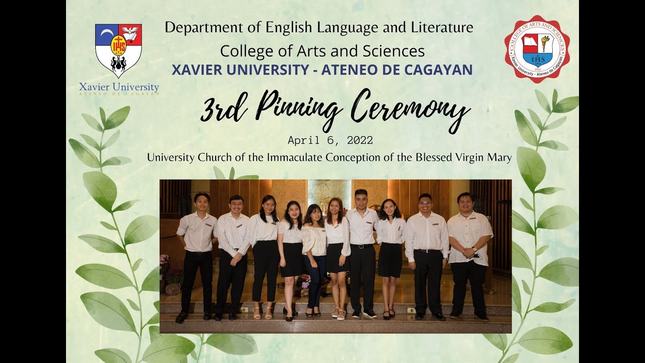 3rd Pinning Ceremony English Language and Literature of Xavier University Ateneo de Cagayan
