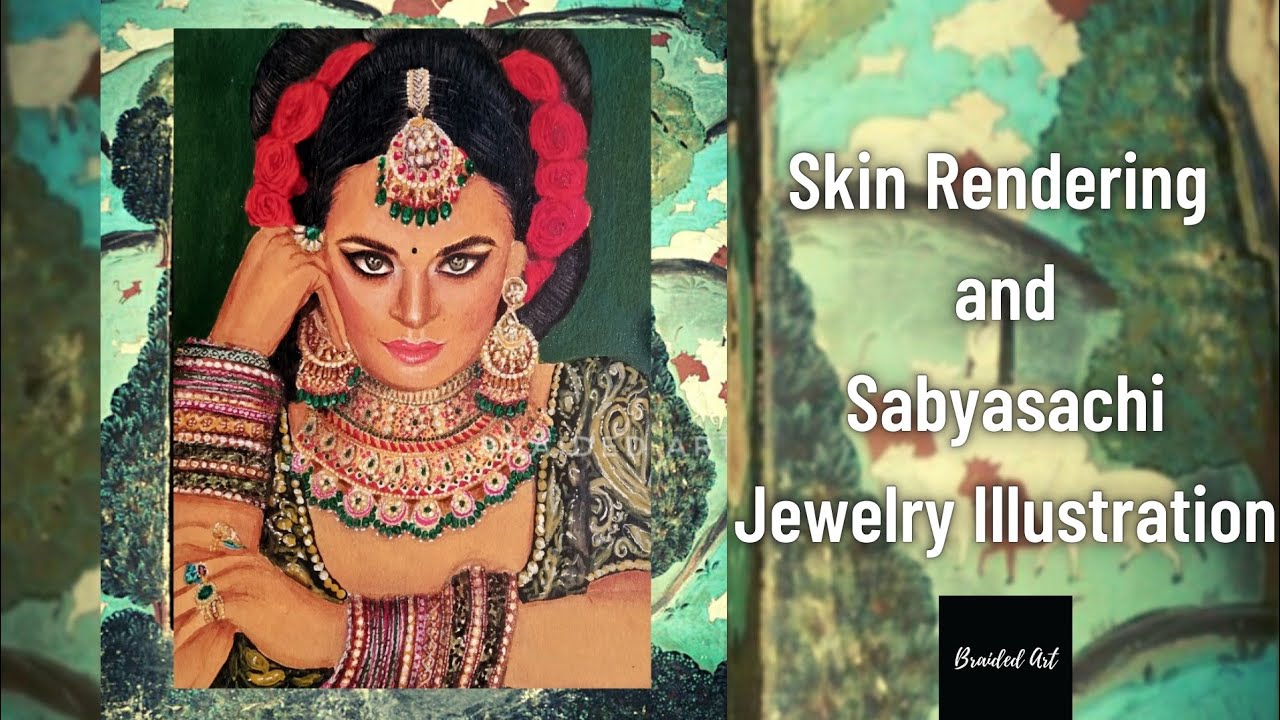 SABYASACHI JEWELRY Illustration and Skin Rendering