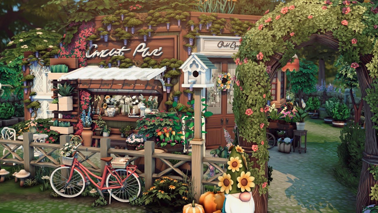 Tiny flower shop || The Sims 4 Speed build