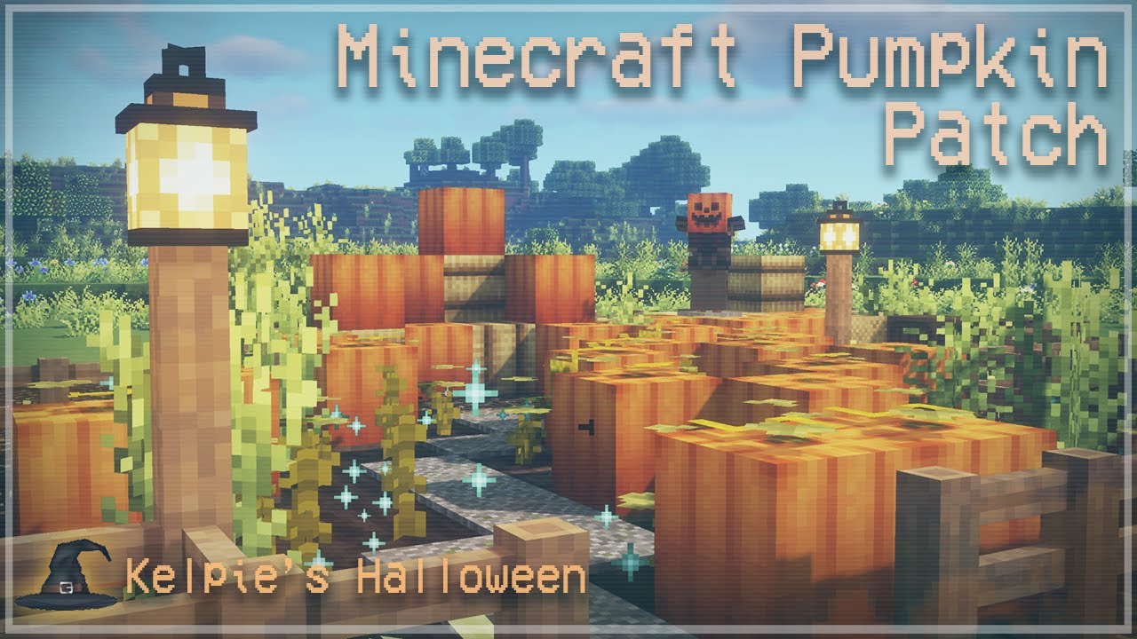 Kelpie's Halloween 🎃🌿 Pumpkin Patch Minecraft 🎃 Cute Easy Cottagecore Vibey Chill Relaxing Tutorial