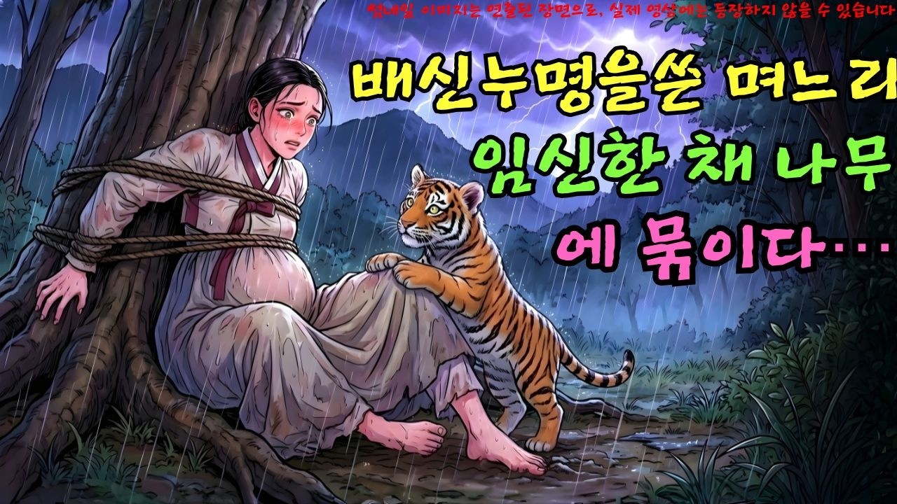 👉 배신 누명을 쓴 며느리, 임신한 채 나무에 묶이다… 폭풍우 속 나타난 아기 호랑이의 기적 | 야담 |옛날이야기 |민담 |전설 | 설화