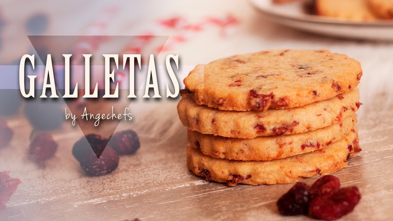 Galletas de Mantequilla con Arándanos y Naranja · Receta Fácil y Rápida para Navidad