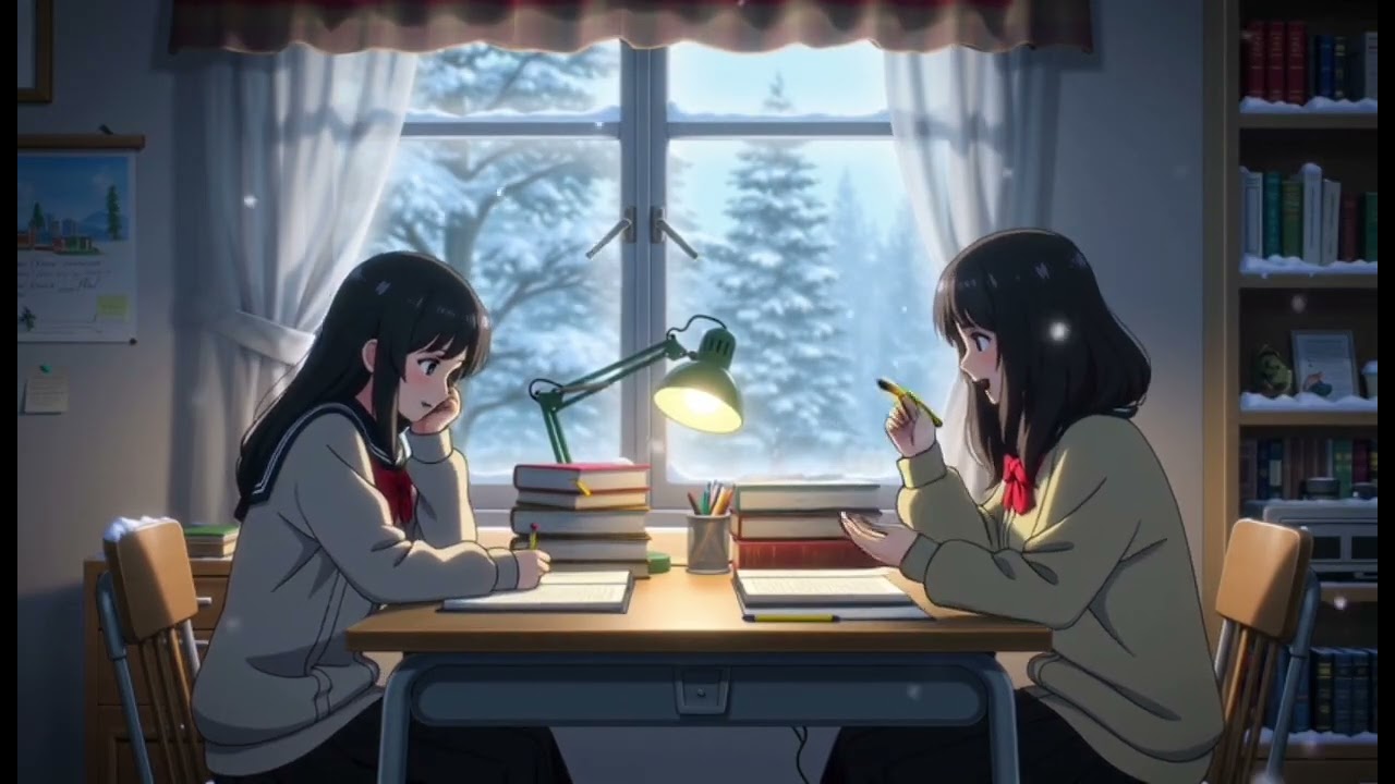 back to studying ❄️ | cozy winter lofi for focus (45 mins)