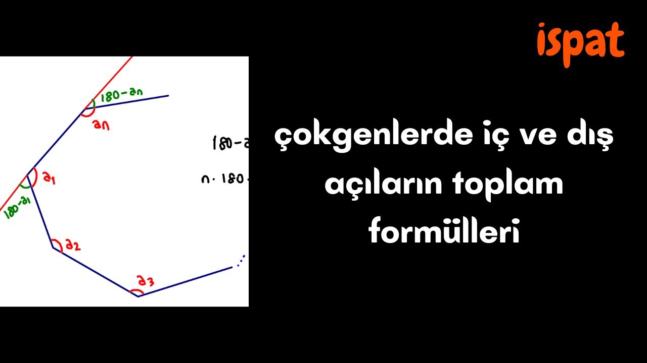📣İSPAT📣çokgenlerde iç ve dış açıların toplam formülleri