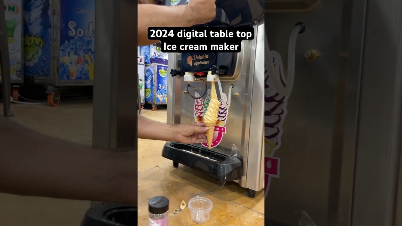 2024 digital softy ice cream maker | rainbow table top ice cream machine | softy ice cream maker