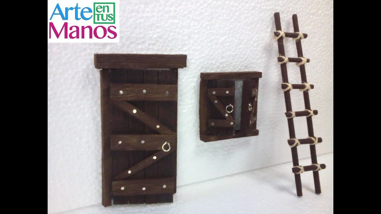 🔴Cómo hacer PUERTAS y VENTANAS MINIATURAS para BELENES -  Arte en Tus Manos