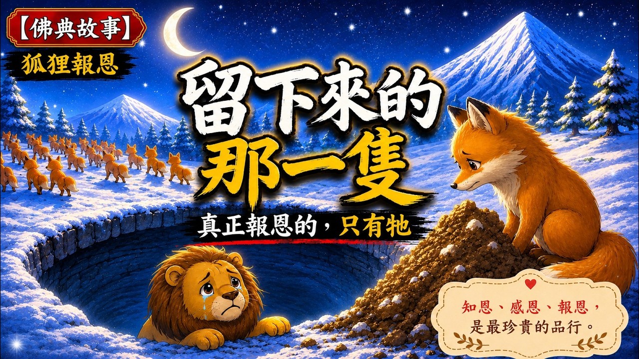 【佛典故事】留下來的那一隻狐狸｜Fox Who Stayed｜狐狸報恩的感恩智慧｜孩子一定要懂的「知恩」｜Life Education