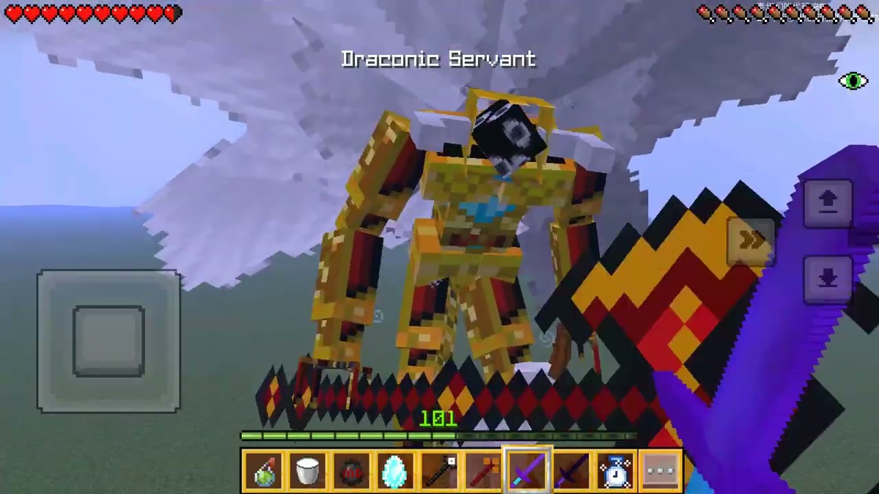 Yeti vs Draconic Servant Minecraft Mob Battle