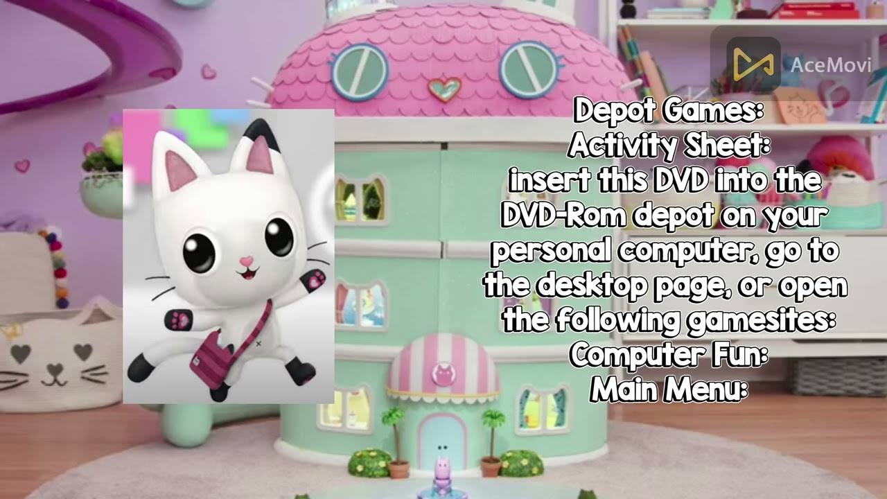 Gabby's Dollhouse Surprise Music Videos DVD Menu Walkthrough