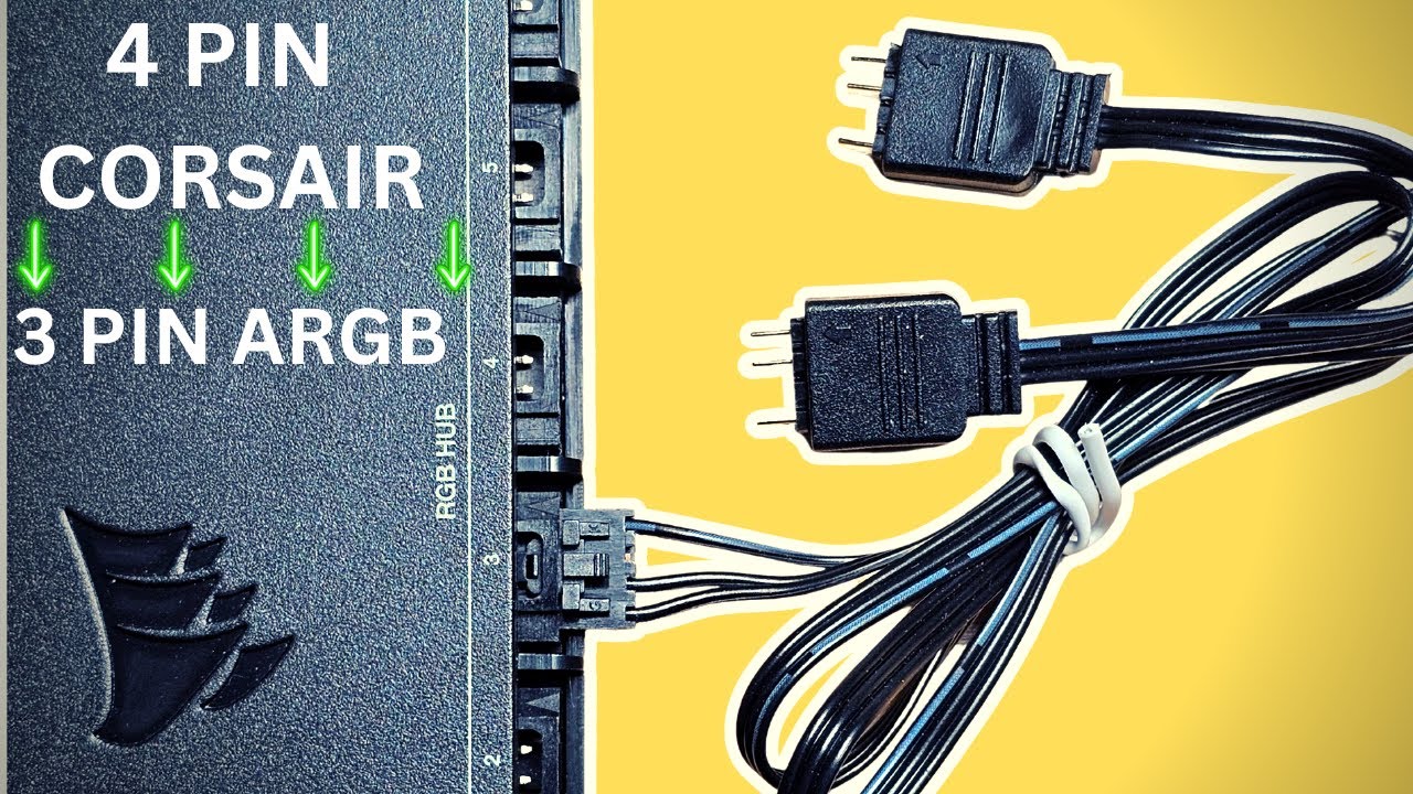 Подключите любое устройство ARGB к 4-контактному разъему Corsair — кабель-адаптер от Airgoo