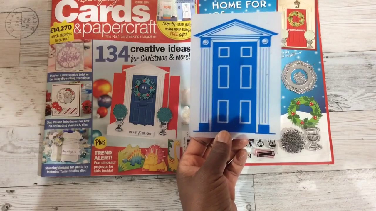 UK' Craft Magazine-Simply Cards and Papercraft Magazine 154 (Front Door Holiday Tags)