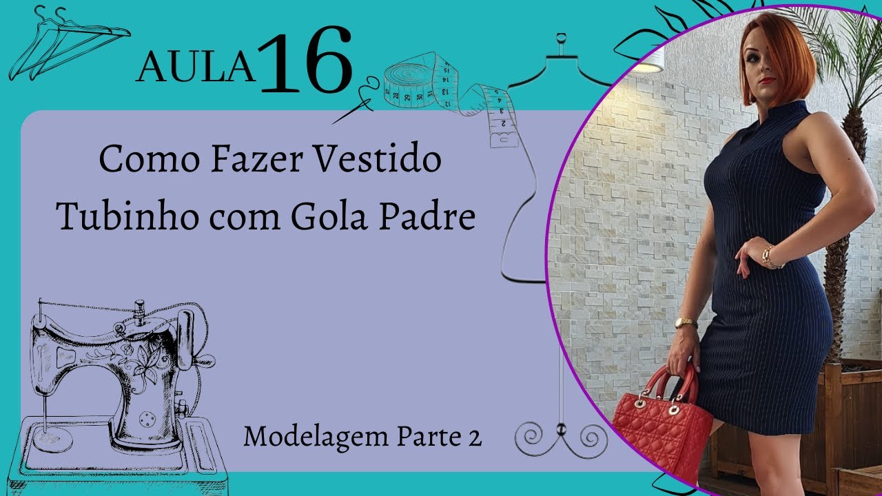 💜 Como Fazer Vestido Tubinho com Gola Padre Modelagem  Parte 2💜