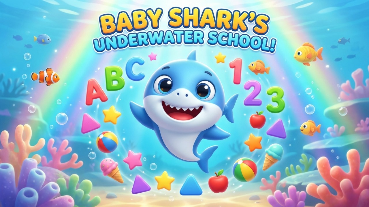 “Baby Shark ABC & 123 Song 🦈🎶 Learn Letters, Numbers & Colors for Kids!”