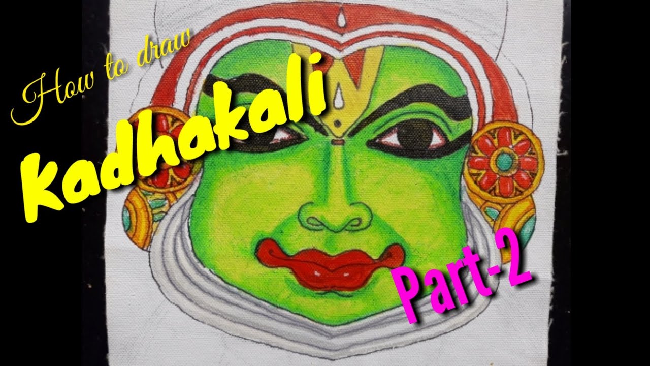 കഥകളി എങ്ങനെ മനോഹരമായി എളുപ്പത്തിൽ വരക്കാം part-2 how to draw kadhakali in kerala mural style