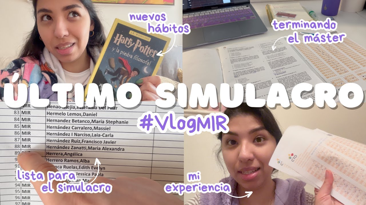 simulacro presencial, nuevos hábitos & algunas recomendaciones | VLOG 18 - MIR 2025