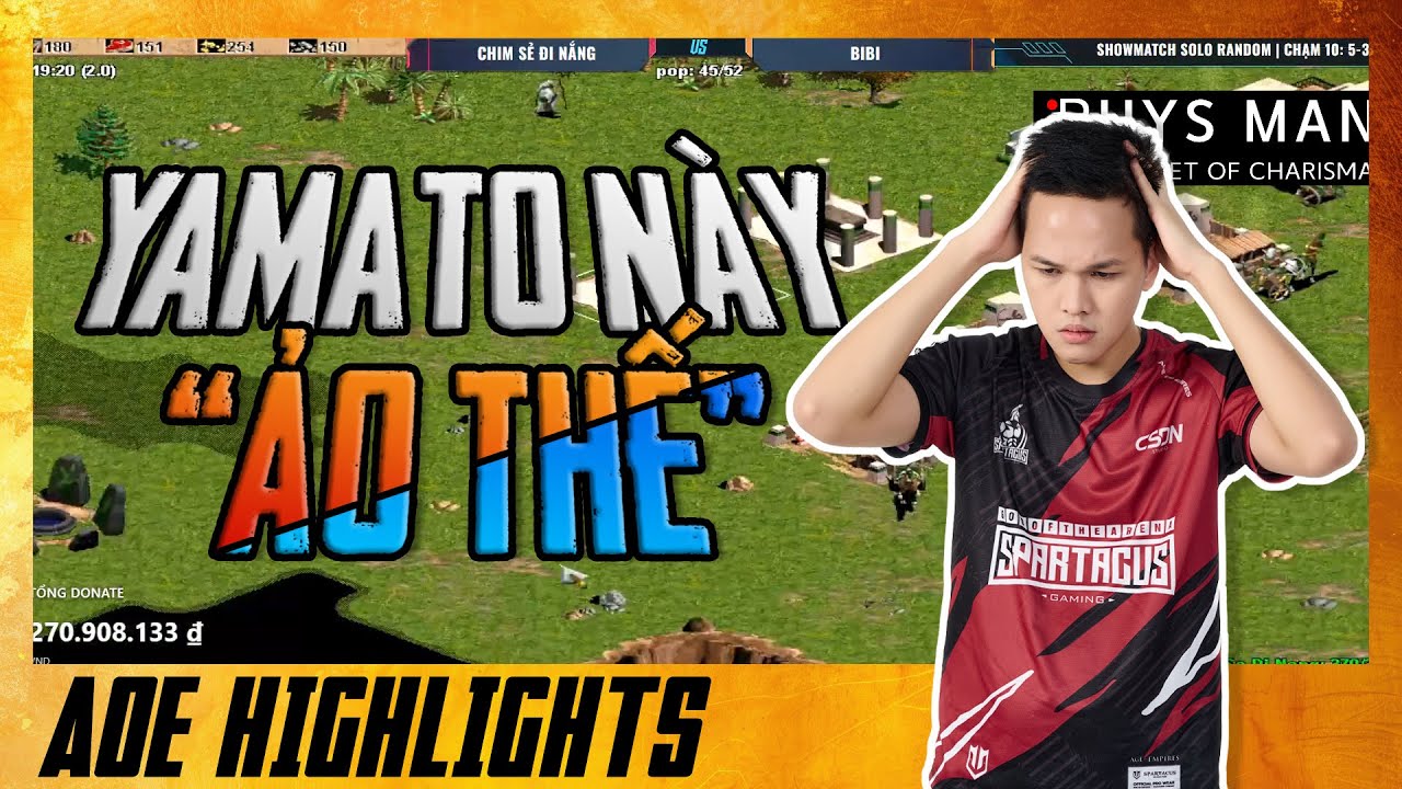YAMATO plays 4BL? Chim Sẻ Đi Nắng was almost knocked off his feet!! | AoE Highlights #aoe