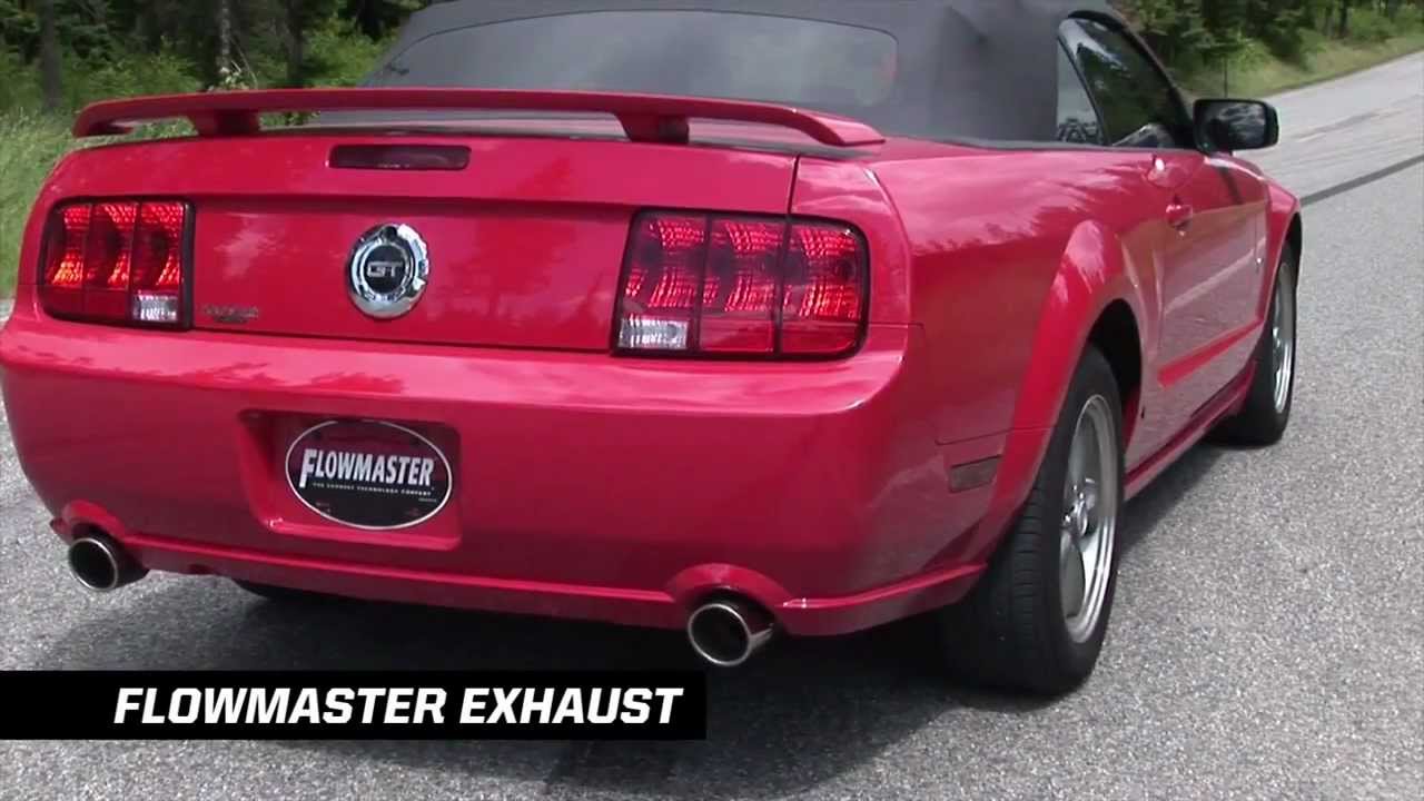 2005 - 2010 Mustang GT Outlaw Series Exhaust System, Stock vs. Flowmaster