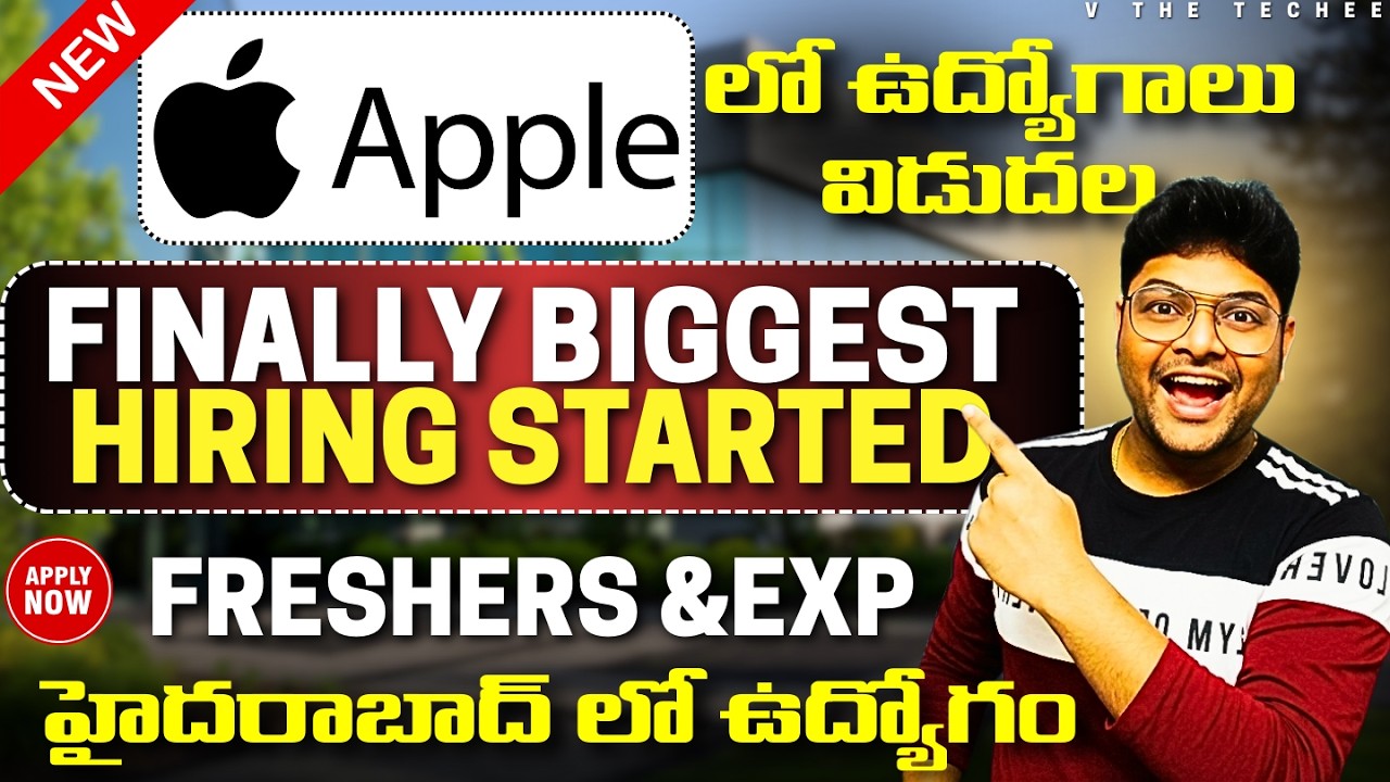 👌Finally Apple is hiring  | Freshers & EXP Also | Latest Jobs from Apple | V the Techee