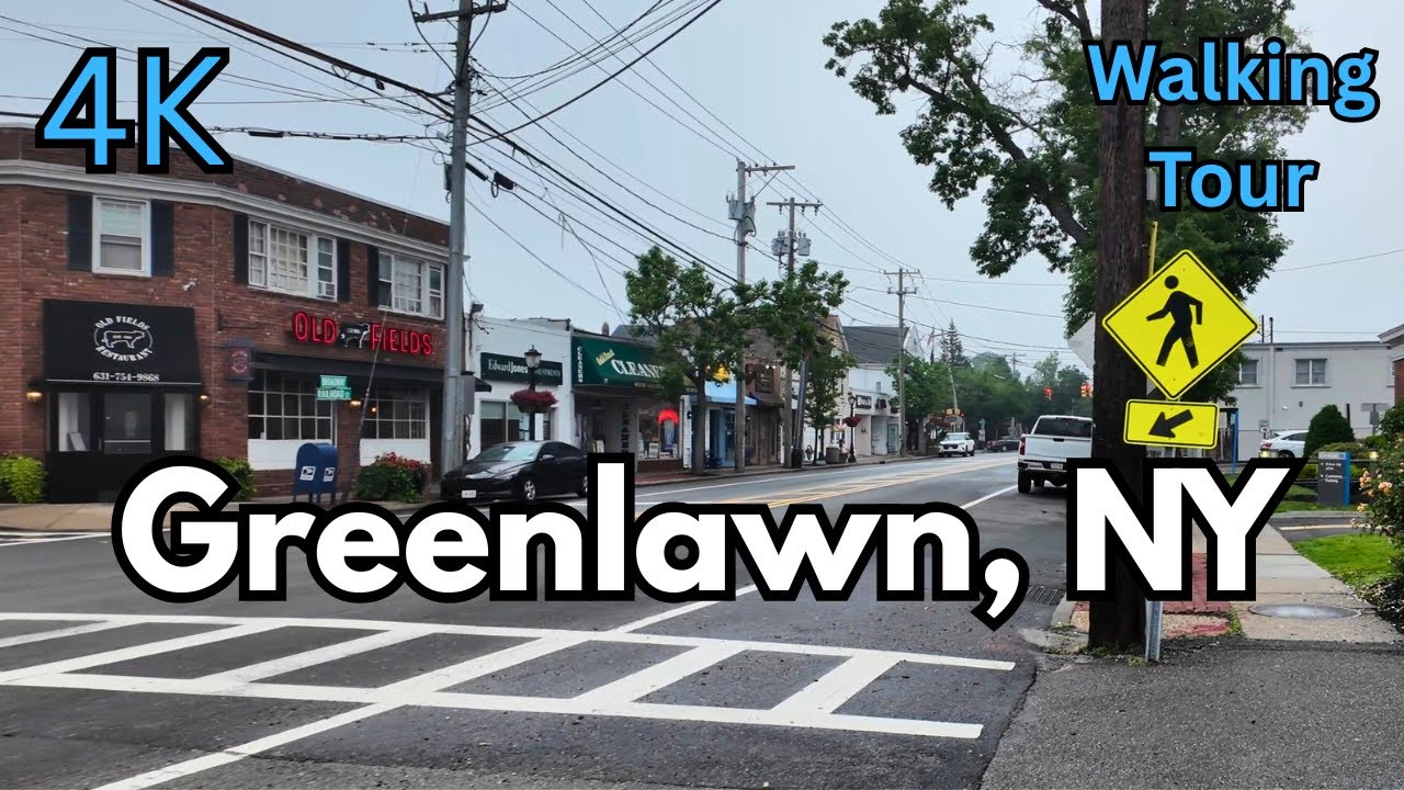 [4K] Greenlawn Walking Tour: Charming Long Island Town🧡
