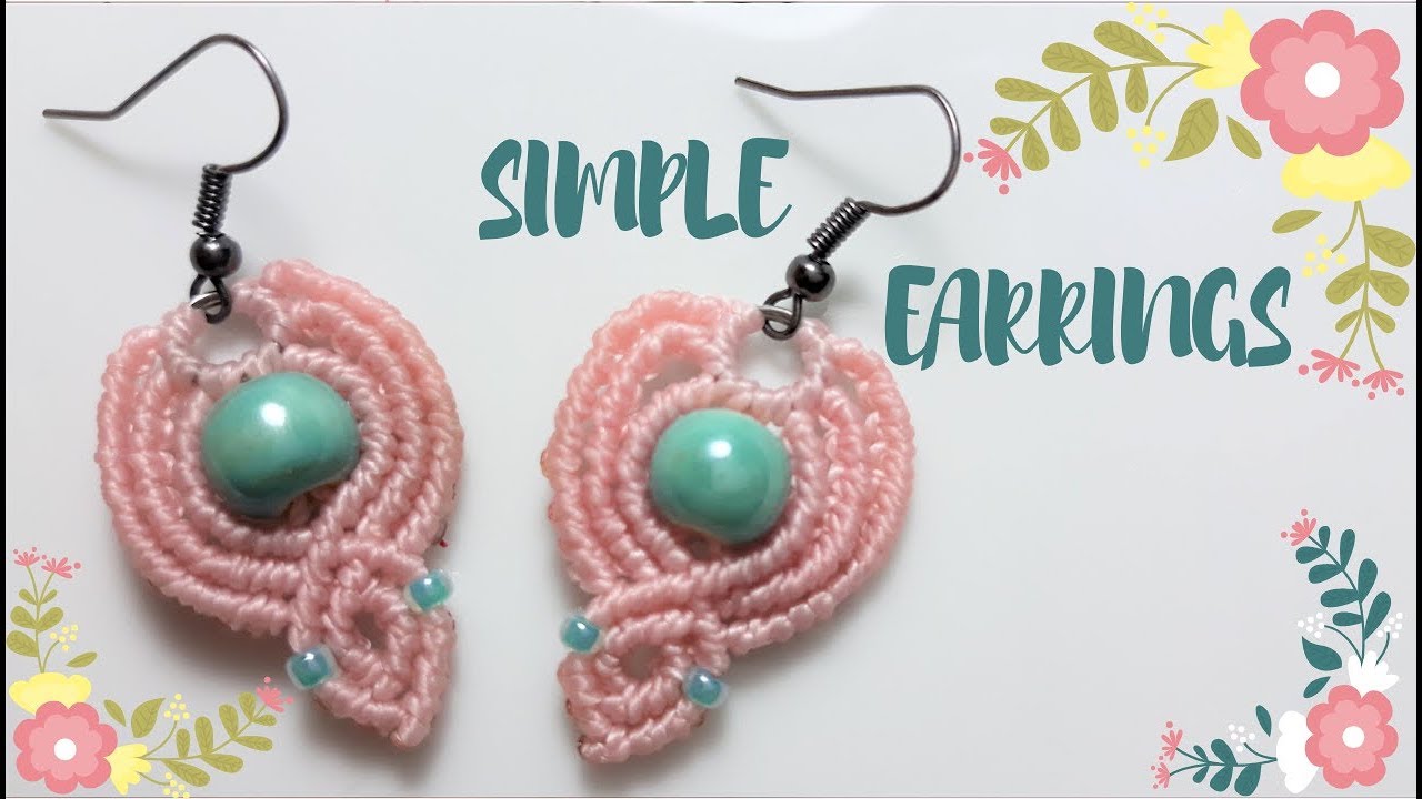 Simple and easy to make macrame earrings / Orecchini semplici e facili da realizzare in macrame