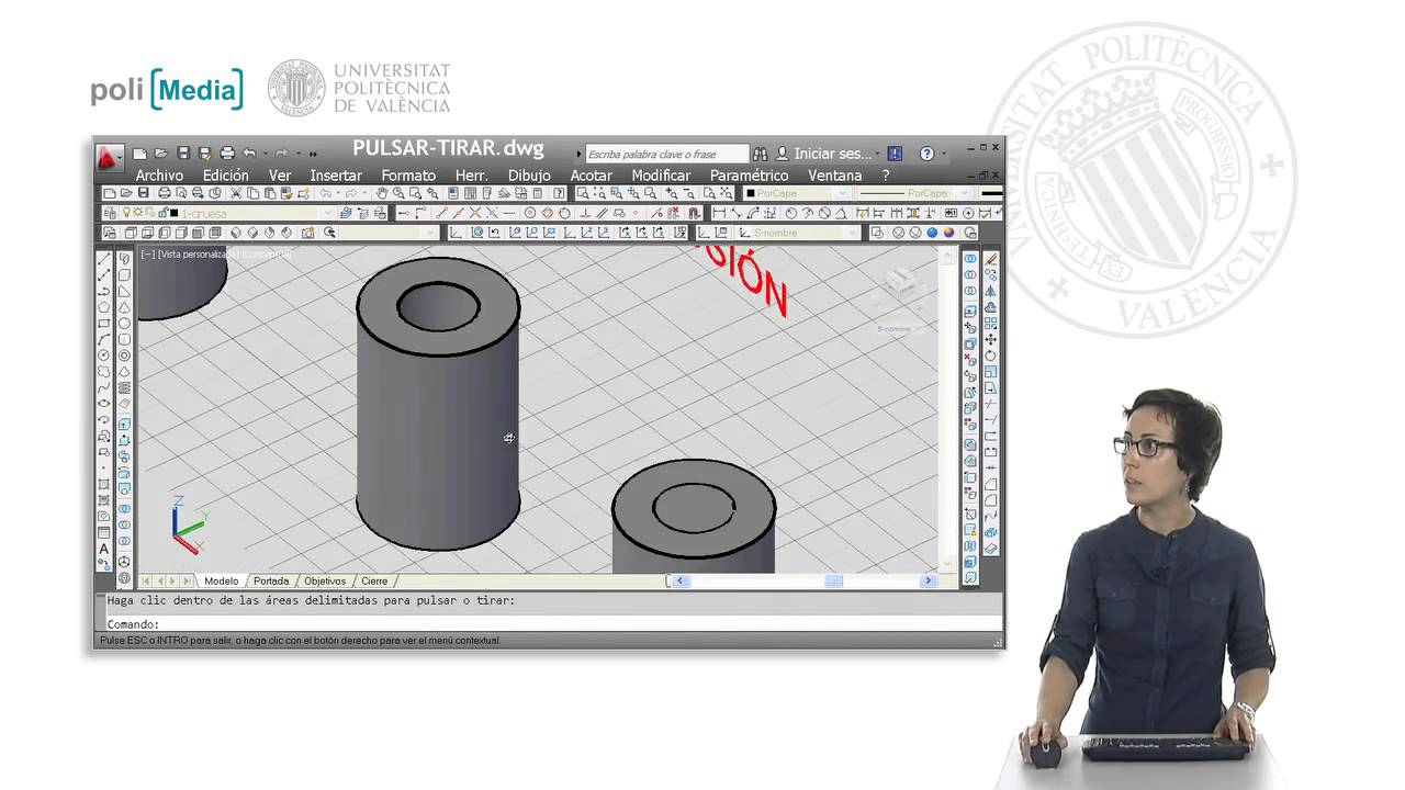 Modelado 3D mediante pulsar-tirar con Autocad | 34/34 | UPV