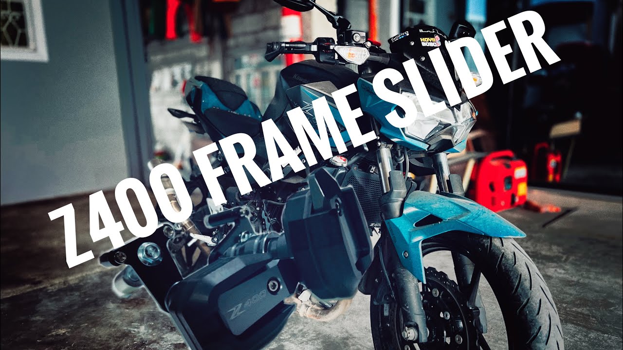 Kawasaki z400 frame slider installation