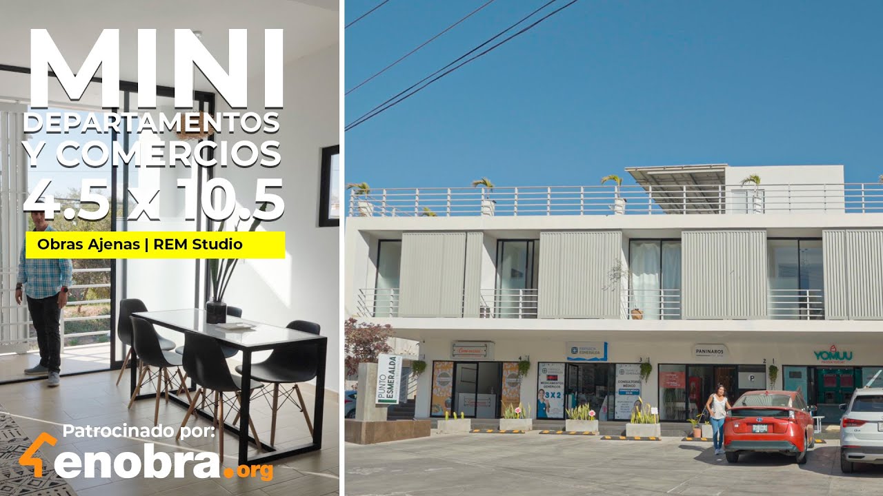 MINI DEPARTAMENTOS ESTUDIO con COMERCIO y TERRAZA | 4.5 x 10.5 | Obras Ajenas | REM STUDIO