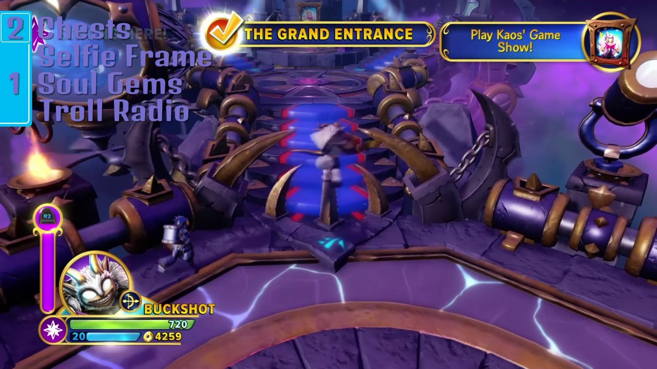 The Lair of Kaos Walkthrough, Guide, 100%, All Secrets, All Collectables - Skylanders Imaginators