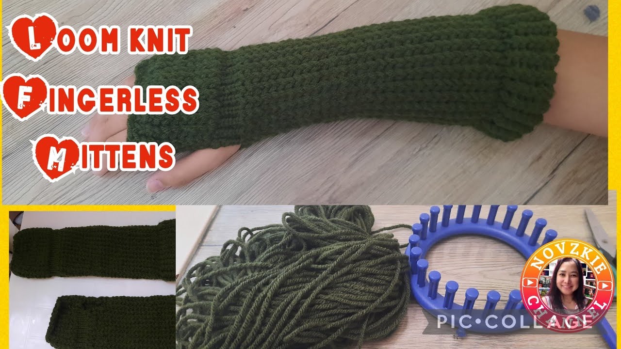 Fingerless Mittens for Adults on Small Loom|Arm Protector| Loom Knit|DIY Tutorial #loomknitting #DIY