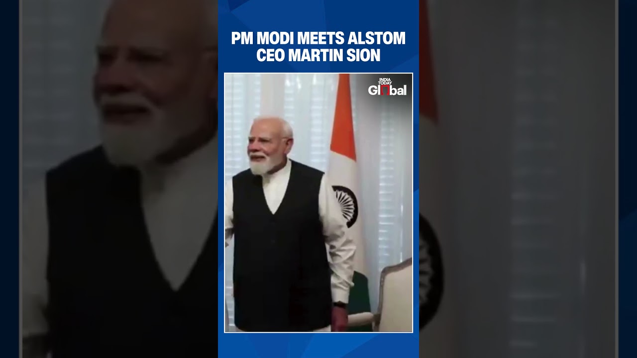 PM Modi Meets Alstom CEO Martin Sion in Paris to Strengthen Rail and Infrastructure Ties |#shorts