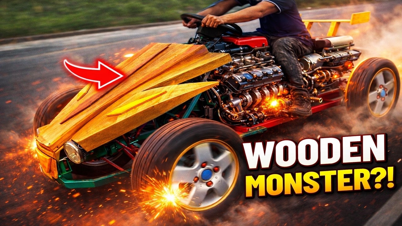 🔥 I Built This Wooden Three Wheeled Vehicle Myself… My Strangest Creation!