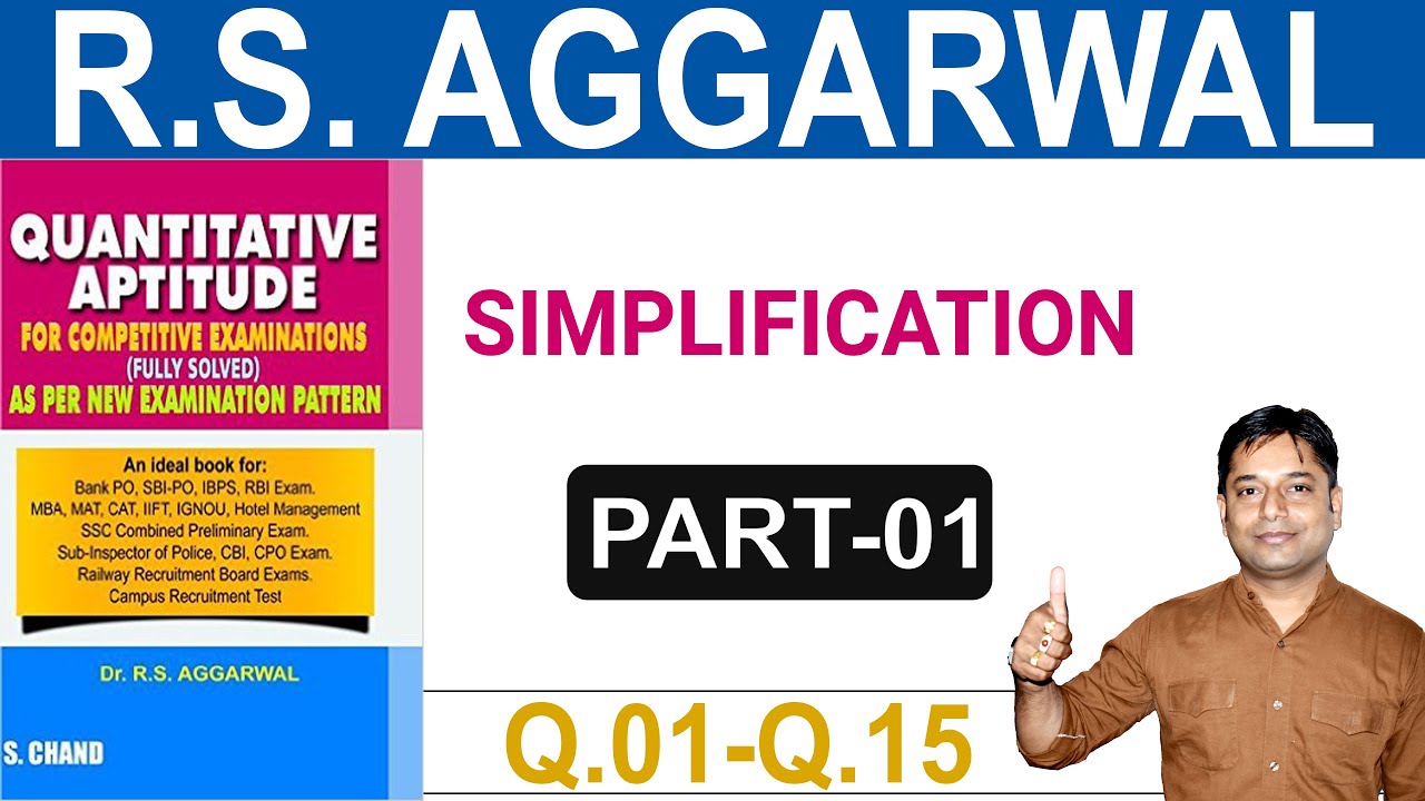 Simplification | Part - 1 (Q. 01- 15) | RS Aggarwal English Book Solution | #01 | Digital tyari