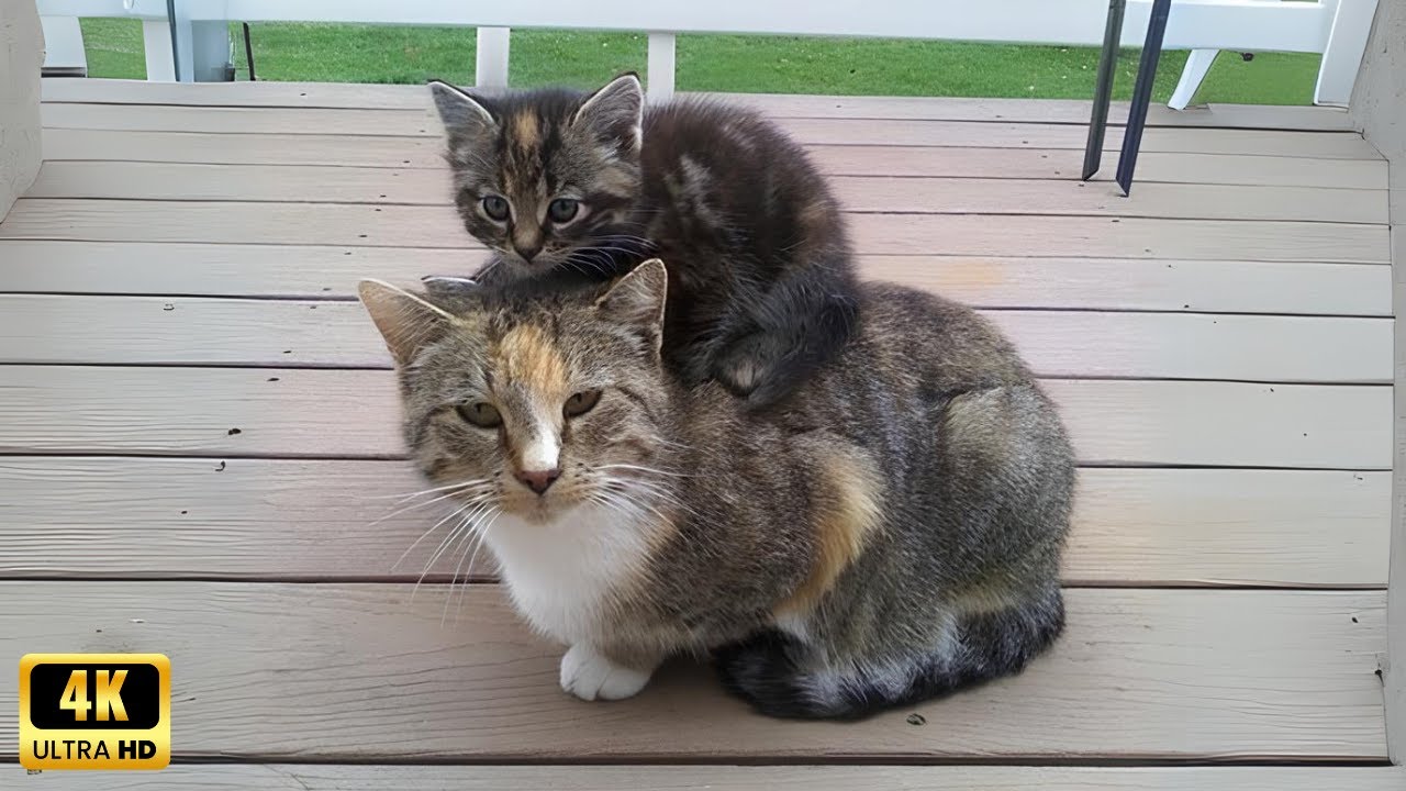 Cat first time being mom