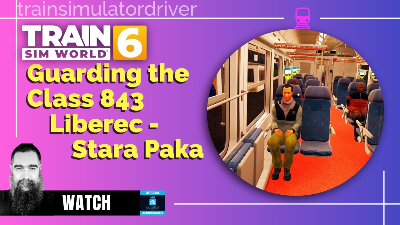 TSW6 Режим охраны, класс 843: Проверка билетов на Либерец – Стара Пака! 🇨🇿🎫